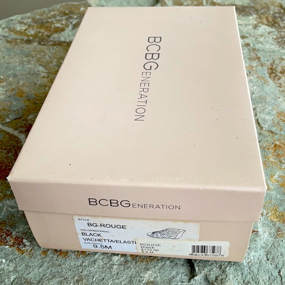 9.5 / 39 BCBGeneration strappy gladiator sandals flats black leather elastic zip - Picture 14 of 16